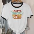 Antisocial Moms Club Introvert Mom Mothers Introverted Retro Unisex Cotton Ringer T-Shirt