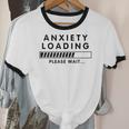 Anxiety Loading Please Wait Anti-Social Introvert Unisex Cotton Ringer T-Shirt