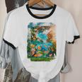 Aqua In The Skies Frutiger Aero Unisex Cotton Ringer T-Shirt Aqua In The Skies Frutiger Aero Unisex Cotton Ringer T-Shirt