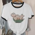 Awkward Turtle Upside Down Witty Comical Introvert Unisex Cotton Ringer T-Shirt