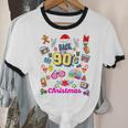 Back To 90's Christmas Nostalgia Quotes Graphic Premium Tri-Blend Unisex Cotton Ringer T-Shirt