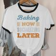 Baking Now Minimal Socializing Introvert Vintage Unisex Cotton Ringer T-Shirt Baking Now Minimal Socializing Introvert Vintage Unisex Cotton Ringer T-Shirt