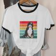 Bernedoodle Dog Introvert Bernedoodle Unisex Cotton Ringer T-Shirt