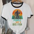 Bigfoot Introvert People Not A Big Fan Retro Sasquatch Unisex Cotton Ringer T-Shirt