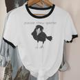 Bird Please Chew Quieter Introvert Quietness Unisex Cotton Ringer T-Shirt