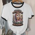 Book Lover Hedgehog Reading Books Introvert Bookworm Unisex Cotton Ringer T-Shirt
