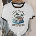 Books Helping Introvert Avoid Conversation Unisex Cotton Ringer T-Shirt Books Helping Introvert Avoid Conversation Unisex Cotton Ringer T-Shirt