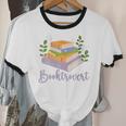 Booktrovert Bookworm Introvert Bibliophile Booktrovert Unisex Cotton Ringer T-Shirt