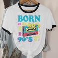 Born In The 80's But 90's Made Me Nostalgia Cassette Tape Premium Tri-Blend Unisex Cotton Ringer T-Shirt