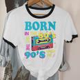 Born In The 80's But 90's Made Me Nostalgia Cassette Tape Unisex Cotton Ringer T-Shirt