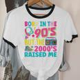 Born In The 90's But The 2000's Raised Me Y2K Nostalgia Unisex Cotton Ringer T-Shirt