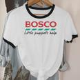 Bosco Little Puppets Help Irish Nostalgia Retro 80s Premium Tri-Blend Unisex Cotton Ringer T-Shirt