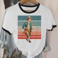 Boy Goose Vintage Rural Pastoral Charm Nostalgia Simple Life Unisex Cotton Ringer T-Shirt