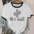 Cactus Not A Hugger Homebody Introvert Unisex Cotton Ringer T-Shirt Cactus Not A Hugger Homebody Introvert Unisex Cotton Ringer T-Shirt