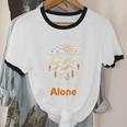 Camping Alone Meme Campfire Introvert Camper Unisex Cotton Ringer T-Shirt