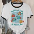 Cartoon Sarcasm Anti-Social Nihilism Introvert Fish Unisex Cotton Ringer T-Shirt