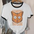 Cat Lover Antisocial Too Close Introvert People Hater Unisex Cotton Ringer T-Shirt Cat Lover Antisocial Too Close Introvert People Hater Unisex Cotton Ringer T-Shirt