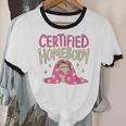 Certified Homebody Trendy Frog Introvert Unisex Cotton Ringer T-Shirt