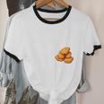Chicken Nugget Saying Introvert Nuggie Foodie Food Unisex Cotton Ringer T-Shirt