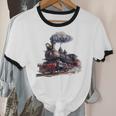 Classic Steam Train Enthusiasts Nostalgia For Train Lovers Unisex Cotton Ringer T-Shirt