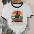 Classic Western Nostalgia Cowboy Sunset Unisex Cotton Ringer T-Shirt Classic Western Nostalgia Cowboy Sunset Unisex Cotton Ringer T-Shirt