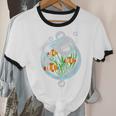 Clownfish Anemonefish Bubbles Water Frutiger Aero Y2K Style Unisex Cotton Ringer T-Shirt