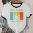 I Like Coffee And Maybe 3 People Introvert Anti-Social Unisex Cotton Ringer T-Shirt