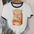 Cute Cats Retro 1980's Arcade Nostalgia Old Game Cabinet Unisex Cotton Ringer T-Shirt