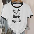 Cute Introvert Vibes – Panda Hello & Goodbye Unisex Cotton Ringer T-Shirt Cute Introvert Vibes – Panda Hello & Goodbye Unisex Cotton Ringer T-Shirt