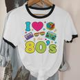 Dad I Love The 80's Retro 80s Nostalgia For Dad Premium Tri-Blend Unisex Cotton Ringer T-Shirt