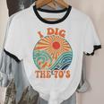 I Dig The 70s Aesthetic Nostalgia 1970's Retro 70s Party Unisex Cotton Ringer T-Shirt