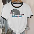 Disney Winnie The Pooh Introvert Eeyore Logo Unisex Cotton Ringer T-Shirt Disney Winnie The Pooh Introvert Eeyore Logo Unisex Cotton Ringer T-Shirt