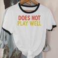 Does Not Play Well I Introvert Unisex Cotton Ringer T-Shirt