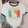 I Like Dogs And Maybe 3 People Introvert Unisex Cotton Ringer T-Shirt I Like Dogs And Maybe 3 People Introvert Unisex Cotton Ringer T-Shirt