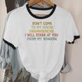 Don't Come To My House Unannounced Introvert Introverted Unisex Cotton Ringer T-Shirt