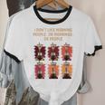 I Dont Like Morning People Introvert Coffee Lover Antisocial Unisex Cotton Ringer T-Shirt
