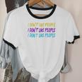 I Don't Like People Sarcastic Humanity Hater Introvert Unisex Cotton Ringer T-Shirt I Don't Like People Sarcastic Humanity Hater Introvert Unisex Cotton Ringer T-Shirt