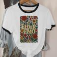 Elder Emo Floral Gothic Vintage Nostalgia Unisex Cotton Ringer T-Shirt Elder Emo Floral Gothic Vintage Nostalgia Unisex Cotton Ringer T-Shirt