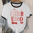 Elder Emo Retro Punk Typography Nostalgia Premium Tri-Blend Unisex Cotton Ringer T-Shirt