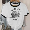 Escar Go Away Snail Vintage French Pun Introvert Humor Unisex Cotton Ringer T-Shirt Escar Go Away Snail Vintage French Pun Introvert Humor Unisex Cotton Ringer T-Shirt
