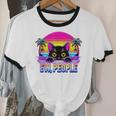 Ew Cat Misanthrope Introvert Synthwave 80s Unisex Cotton Ringer T-Shirt Ew Cat Misanthrope Introvert Synthwave 80s Unisex Cotton Ringer T-Shirt