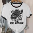 Ew People Introvert Cat Lover Crazy Cats Lady Unisex Cotton Ringer T-Shirt
