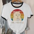 Ew People Introvert Cat Lover Crazy Colorful Cat Lady Unisex Cotton Ringer T-Shirt
