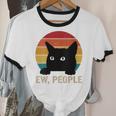 Ew People Introvert Cat Lover Cat Lady Vintage Unisex Cotton Ringer T-Shirt Ew People Introvert Cat Lover Cat Lady Vintage Unisex Cotton Ringer T-Shirt