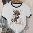 Ew People Moody Cat Sarcastic Introvert Artwork Unisex Cotton Ringer T-Shirt Ew People Moody Cat Sarcastic Introvert Artwork Unisex Cotton Ringer T-Shirt