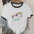 Ew People Unicorn Lover Introvert Rainbow Unicorn Unisex Cotton Ringer T-Shirt