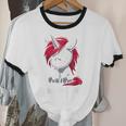 Ew People Unicorn Sarcastic Humor Introvert Unisex Cotton Ringer T-Shirt