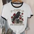 F-CAW-F I'm Reading Crow Book Lover Introvert Meme Unisex Cotton Ringer T-Shirt F-CAW-F I'm Reading Crow Book Lover Introvert Meme Unisex Cotton Ringer T-Shirt