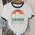 Never Forget Retro 80s 90s Floppy VHS Cassette Nostalgia Unisex Cotton Ringer T-Shirt