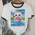 Frutiger Aero Aesthetic Tech Kawaii Ramen Cat Fishes Raglan Baseball Tee Unisex Cotton Ringer T-Shirt Frutiger Aero Aesthetic Tech Kawaii Ramen Cat Fishes Raglan Baseball Tee Unisex Cotton Ringer T-Shirt